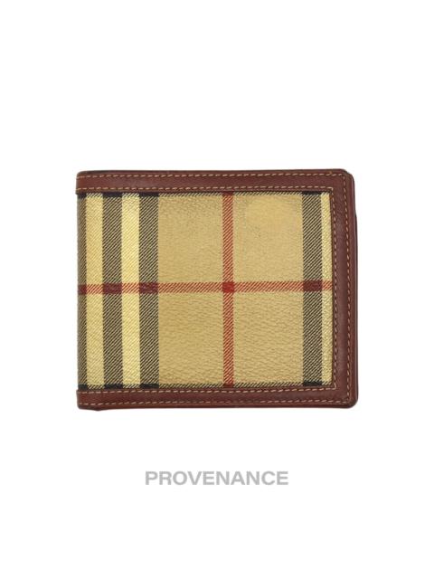 Burberry Burberry Bifold Wallet - Haymarket Check Brown