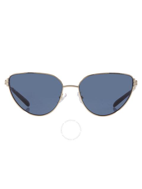 TORY BURCH Tory Burch Blue Cat Eye Ladies Sunglasses TY6110 334980 56