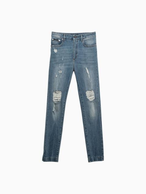 Dolce&Gabbana Audry Denim Skinny Jeans With Wear And Tear Women