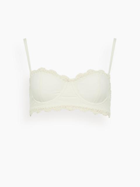 ULLA JOHNSON Etiana Bikini Top in Cowrie