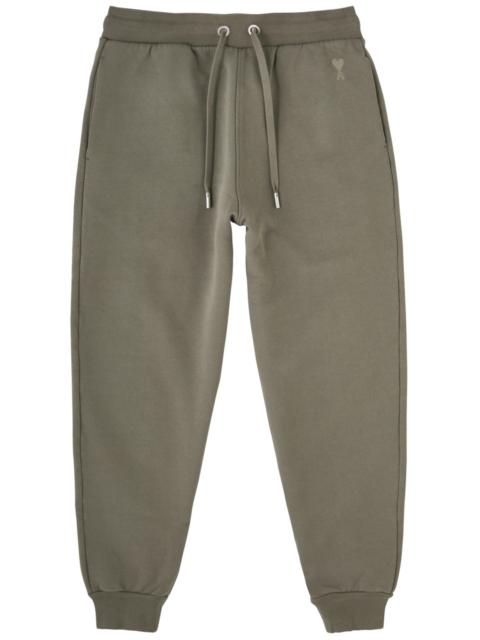 Ami Paris Logo-embroidered Cotton Sweatpants