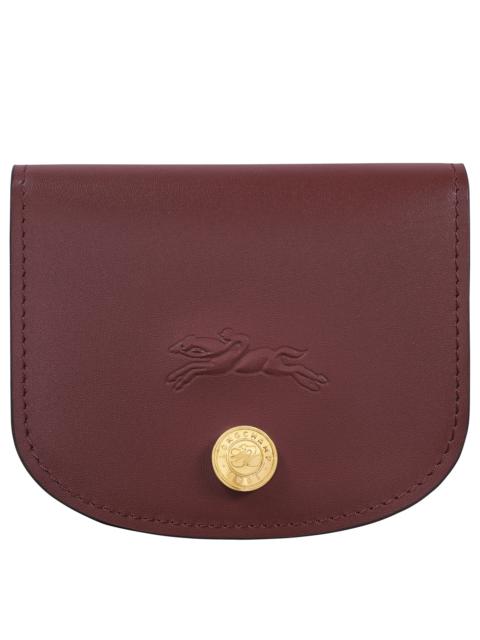 Longchamp Épure Card holder Burgundy - Leather