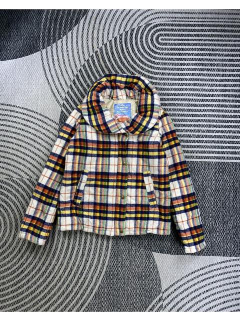 Other Designers Japanese Brand - Vtg Rodeo Crown Multicolor Plaid Zipper Down Jacket