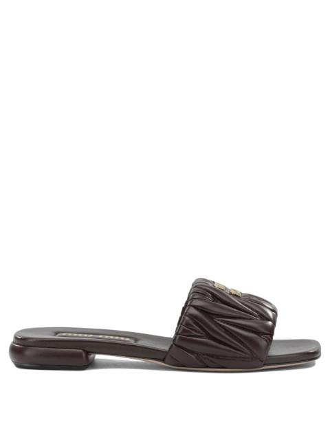 Miu Miu Miu Miu Matelassè Leather Slides