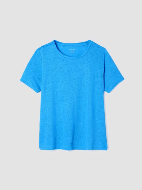 EILEEN FISHER Organic Linen Jersey Crew Neck Tee