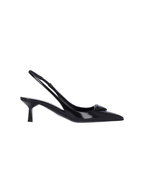 Prada LOGO SLINGBACK PUMPS