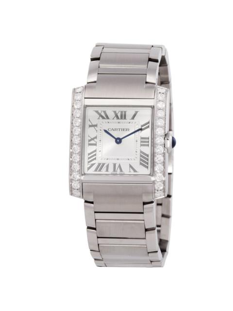 Cartier Cartier Tank Francaise Medium Model Diamond Silver Dial Ladies Watch W4TA0028