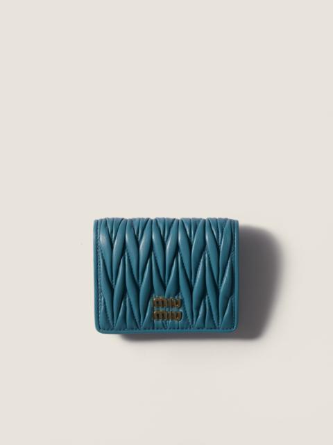 Miu Miu Small matelassé nappa leather wallet