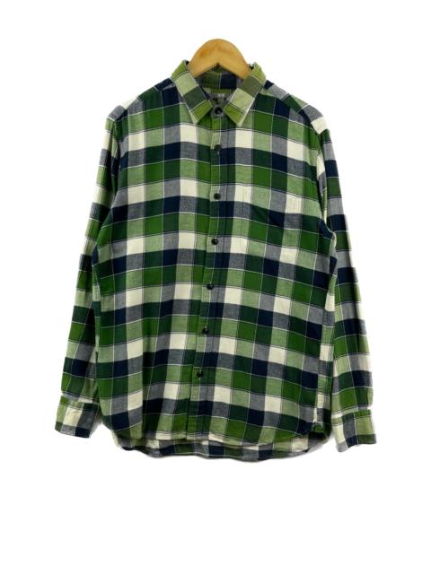 Other Designers Uniqlo - Uniqlo Nova Check Full Button Shirt Green