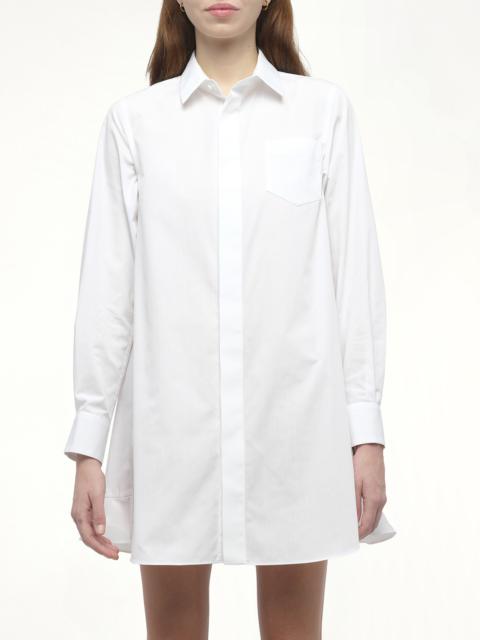 sacai Frill Poplin Dress in Off White