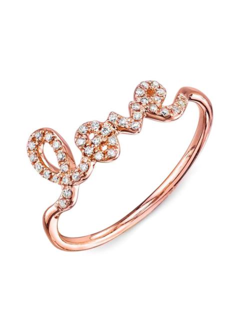 SYDNEY EVAN Diamond Love Script Ring