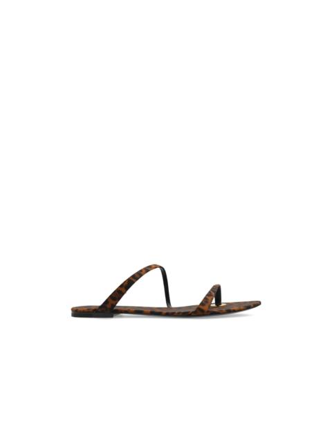 SAINT LAURENT SAINT LAURENT Tanger Brown Slide Sandals New & Authentic (Wo