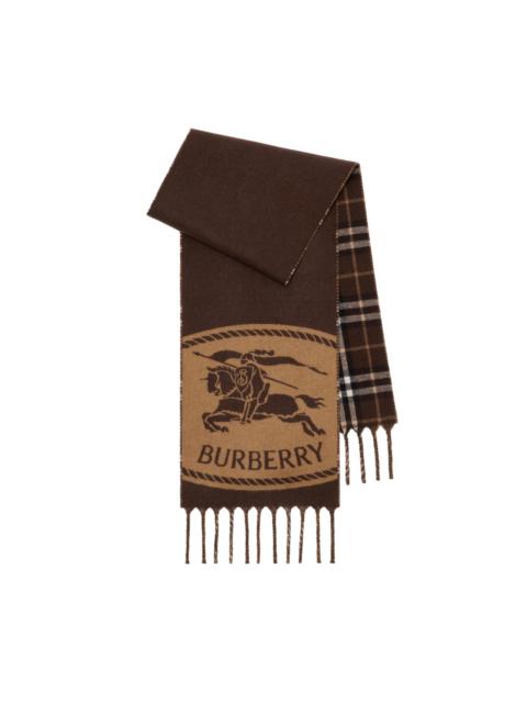 Burberry burberry Reversible Knight Stamp Scarf in Treacle at Nordstrom