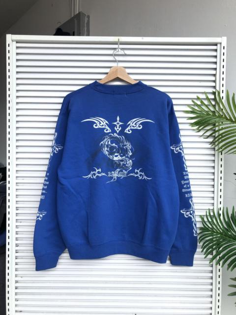 Other Designers Japanese Brand - Vintage Karma Chrome Cross Hearts Wings Crewneck