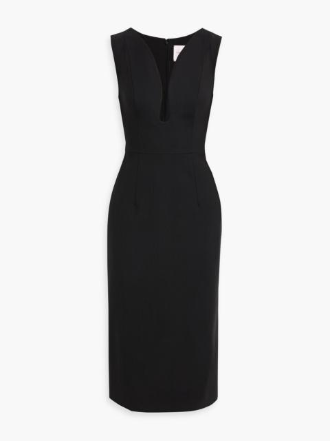 CAROLINA HERRERA Grain de poudre wool-blend midi dress