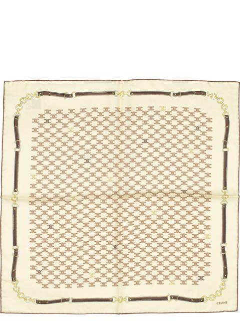CELINE Celine Silk Scarf Beige Women