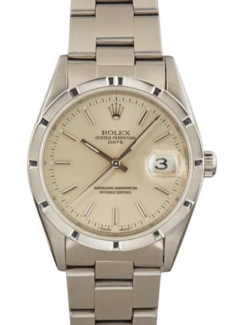 Pre Owned Rolex Date 15210 Silver Dial
