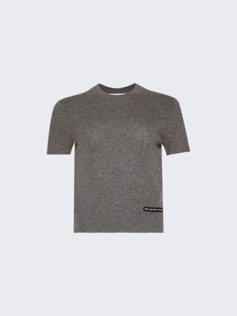 alexanderwang.t Short Sleeve Wool Tee Brown