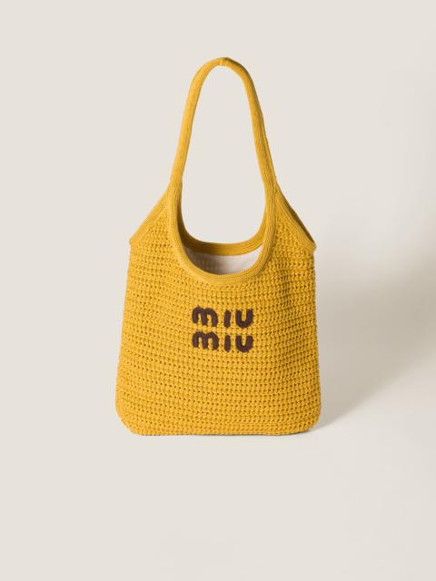 IVY raffia-effect woven tote bag