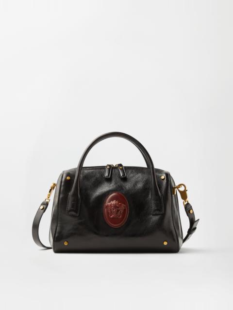 VERSACE Roomy Leather Boston Bag
