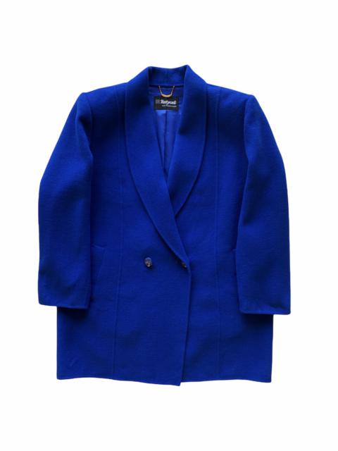 Other Designers Vintage - Vintage 80's Double Breasted Coat Blue Colour by Ratycue