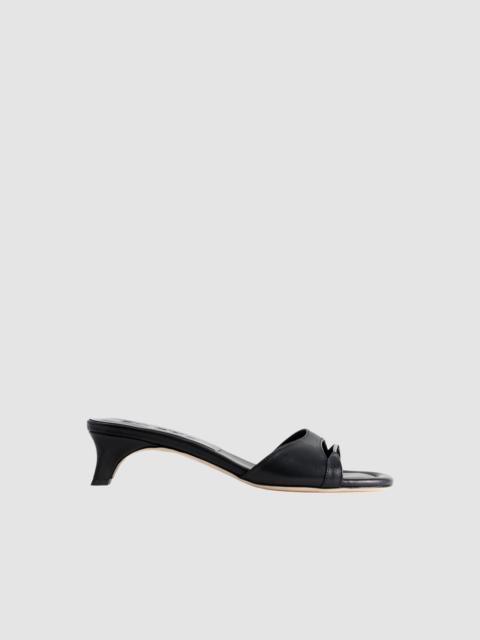BY FAR Babygirl Black Nappa Leather Slip-On Mule