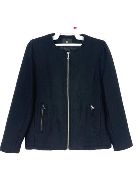Other Designers Vintage Hare Wool Coat Women Black Full Zipper