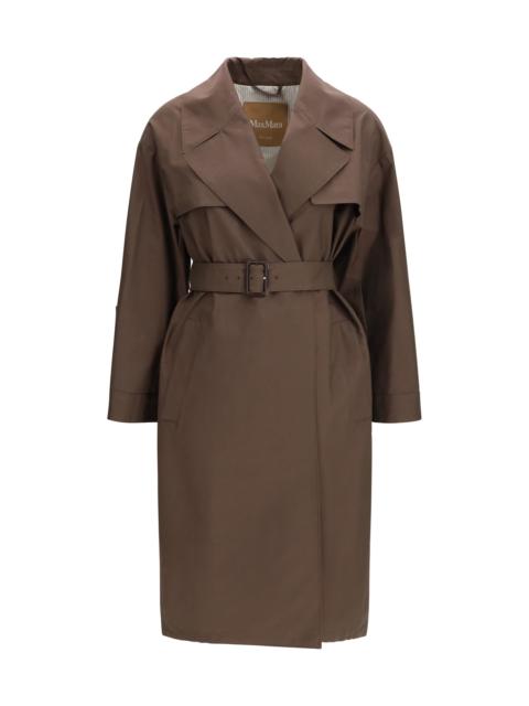 Other Designers Max Mara The Cube Women Double-Breasted Cotton-Blend Trench Coat