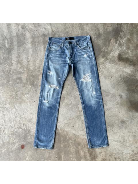 Other Designers Distressed Denim - Vintage Back Number Faded Distressed Denim Jeans Pants W31