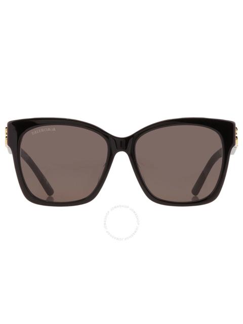 BALENCIAGA Balenciaga Grey Square Ladies Sunglasses BB0102SA 001 57