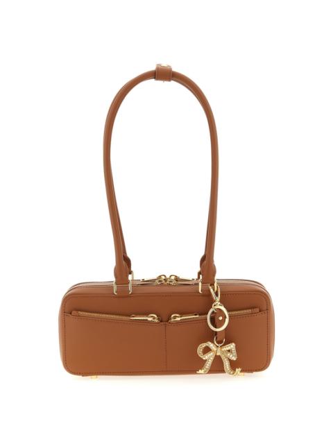 self-portrait Self-Portrait Tan Leather Baguette With Charm Shoulder Bag