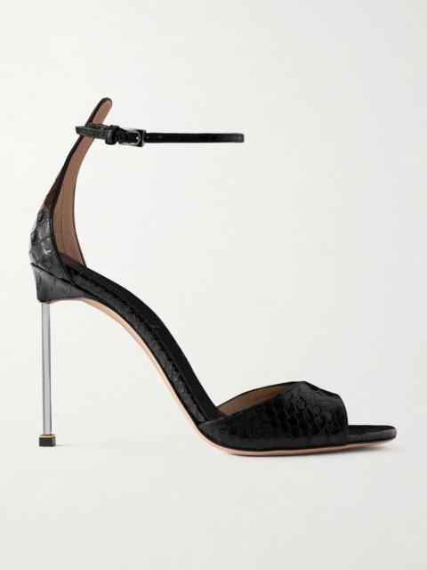 TOM FORD Snake-effect Leather Sandals