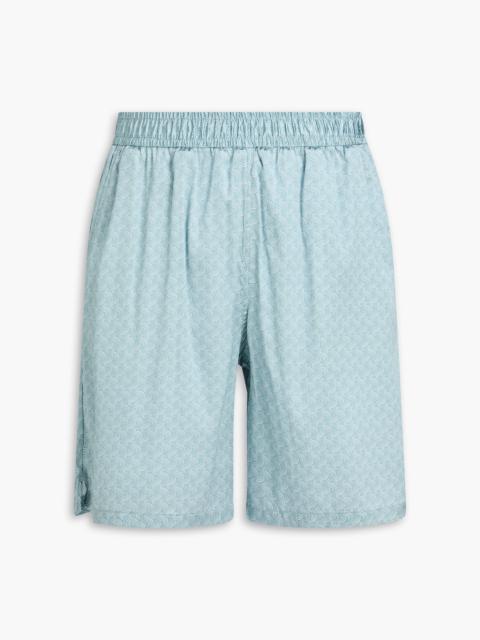 FRESCOBOL CARIOCA Palma printed silk-blend satin drawstring shorts