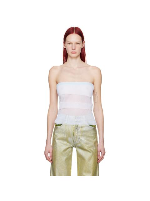 ECKHAUS LATTA Blue & White Alto Tube Top