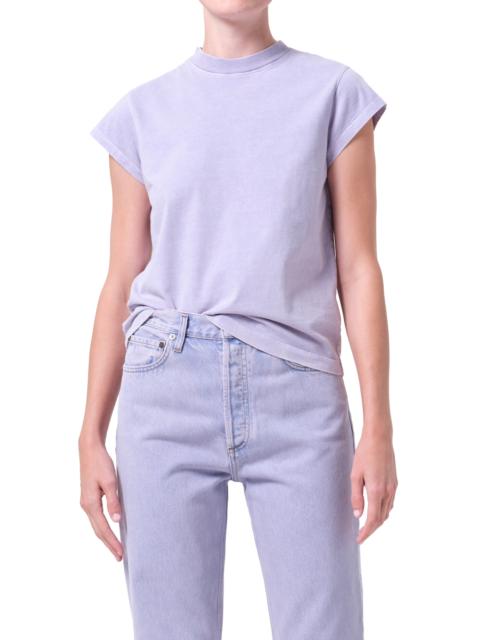 AGOLDE AGOLDE Long Line Bryce Cap Sleeve T-Shirt in Acid Lilac Lilac at Nordstrom
