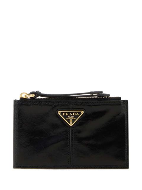 Prada Prada Women Black Leather Card Holder
