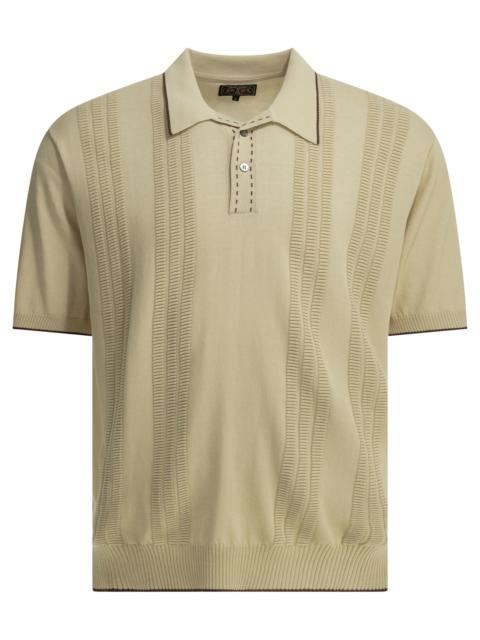 BEAMS PLUS Beams Plus Textured Knit Button-down Polo Shirt