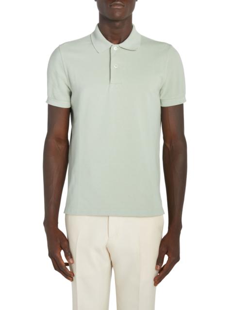 TOM FORD Short Sleeve Cotton Piqué Polo