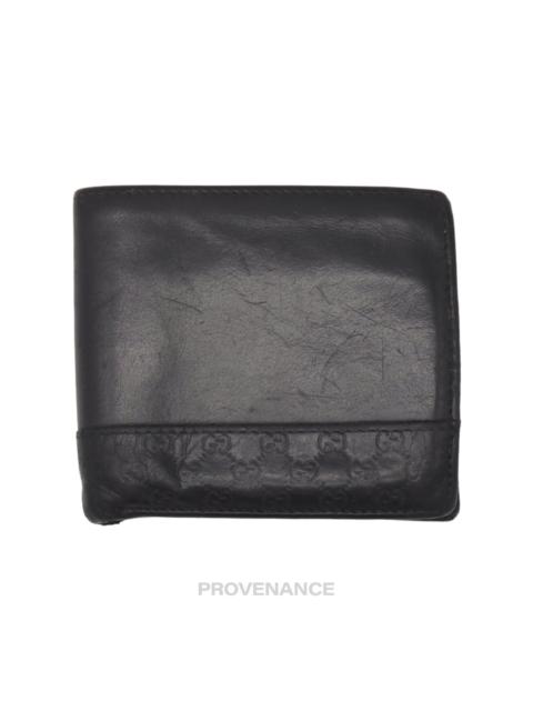 GUCCI Gucci Bifold Wallet - Black MicroGuccissima Leather