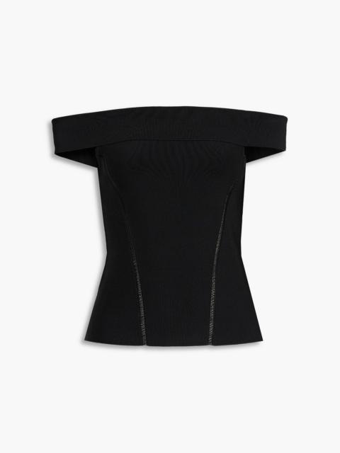 Zimmermann Off-the-shoulder stretch-knit top