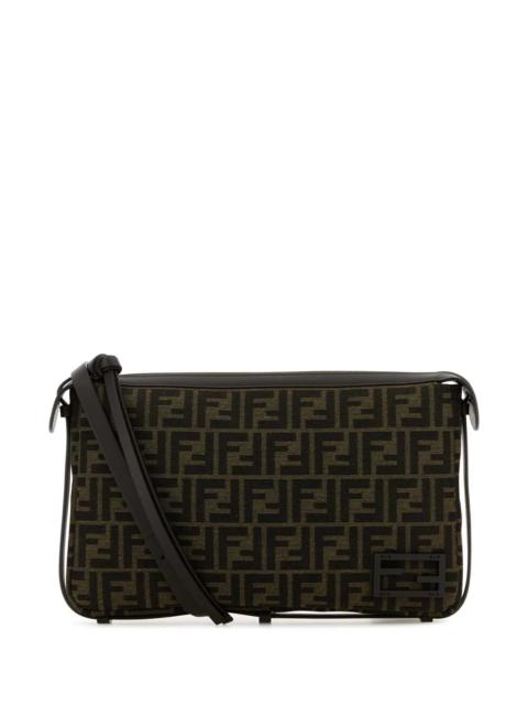 FENDI Fendi Women Embroidered Jacquard Medium Simply Fendi Shoulder Bag