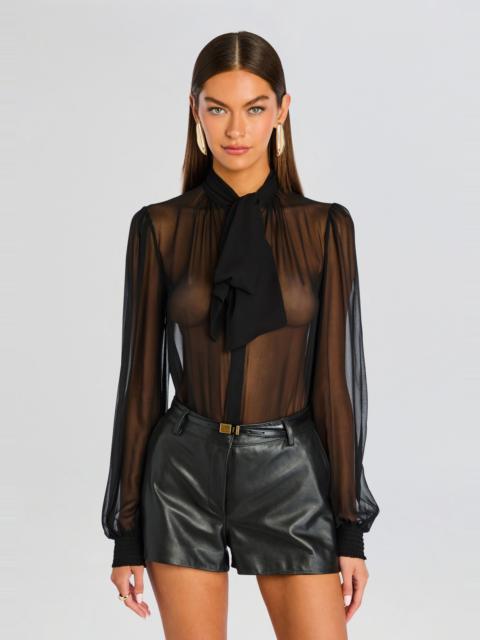 RETROFÊTE HASLI SILK CHIFFON TOP