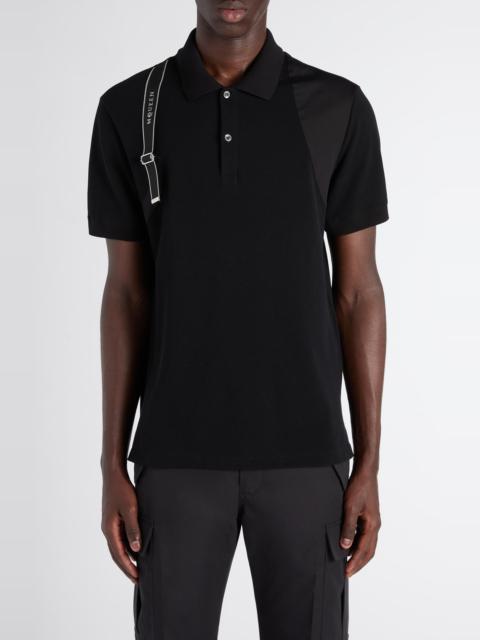 Alexander McQueen McQueen Harness Polo in Black at Nordstrom