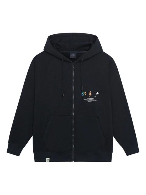 Li-Ning Li-Ning Lifestyle Fashion Letters Printed Jacket 'Black White' AWDSI35-1