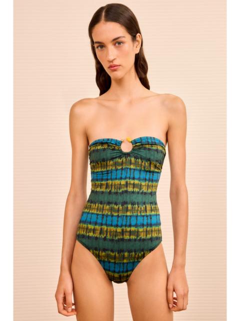 ULLA JOHNSON Hydra Strapless Maillot with Ring Detail