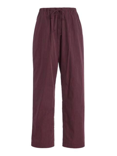 LESET Yoshi Striped Cotton-Blend Drawstring Pants pink