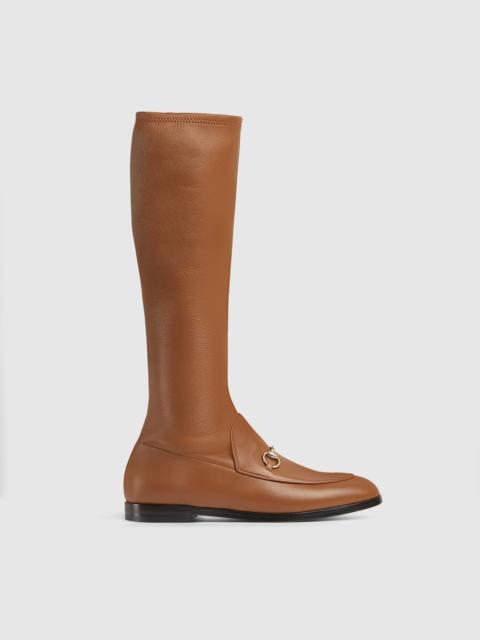 GUCCI Gucci Jordaan Horsebit Stretch Leather Boots