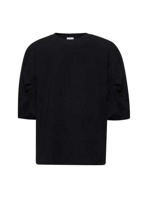 Dries Van Noten Dries Van Noten Women Black Cotton Draped T-Shirt