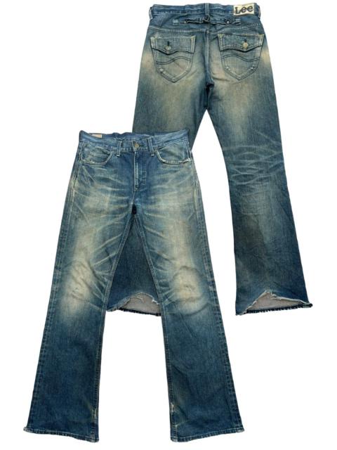 Other Designers Vintage Lee Rider Distressed Mudwash Flare Denim Jeans 36x32