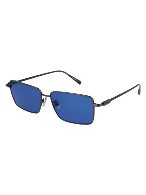 FERRAGAMO Ferragamo Blue Rectangular Men's Sunglasses SF309S 016 57